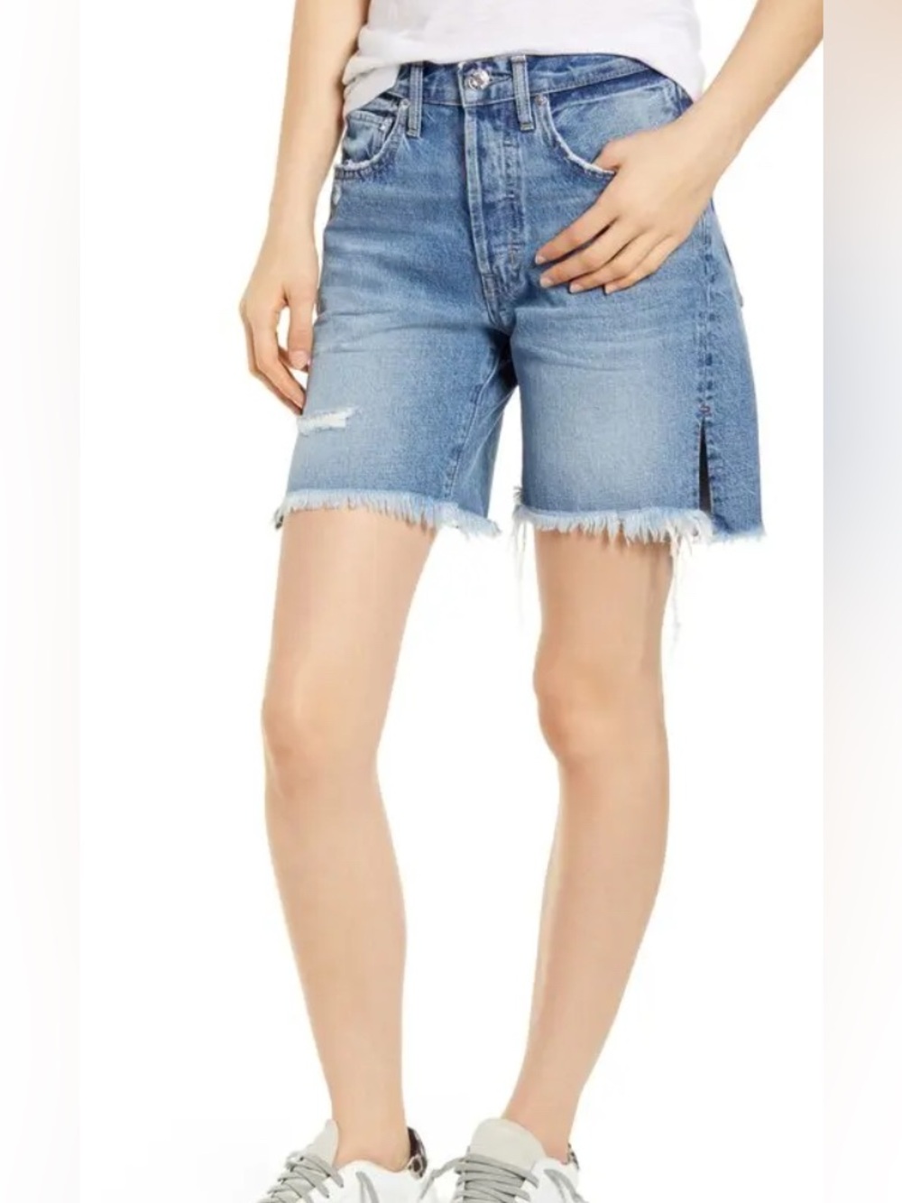 Edwin Light Blue Denim Jeans with Tag festival raw hem boho casual size 27